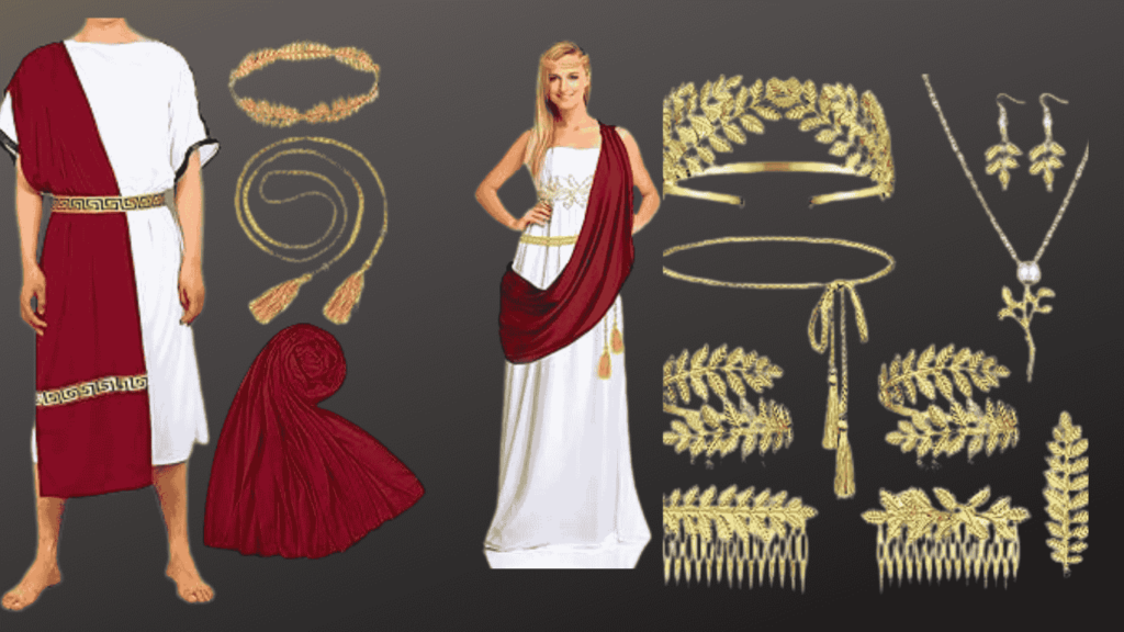 Ancient Greek Toga With Modern Belt And Boots