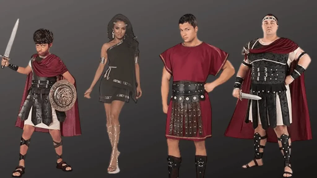 Roman Gladiator-Inspired Dress